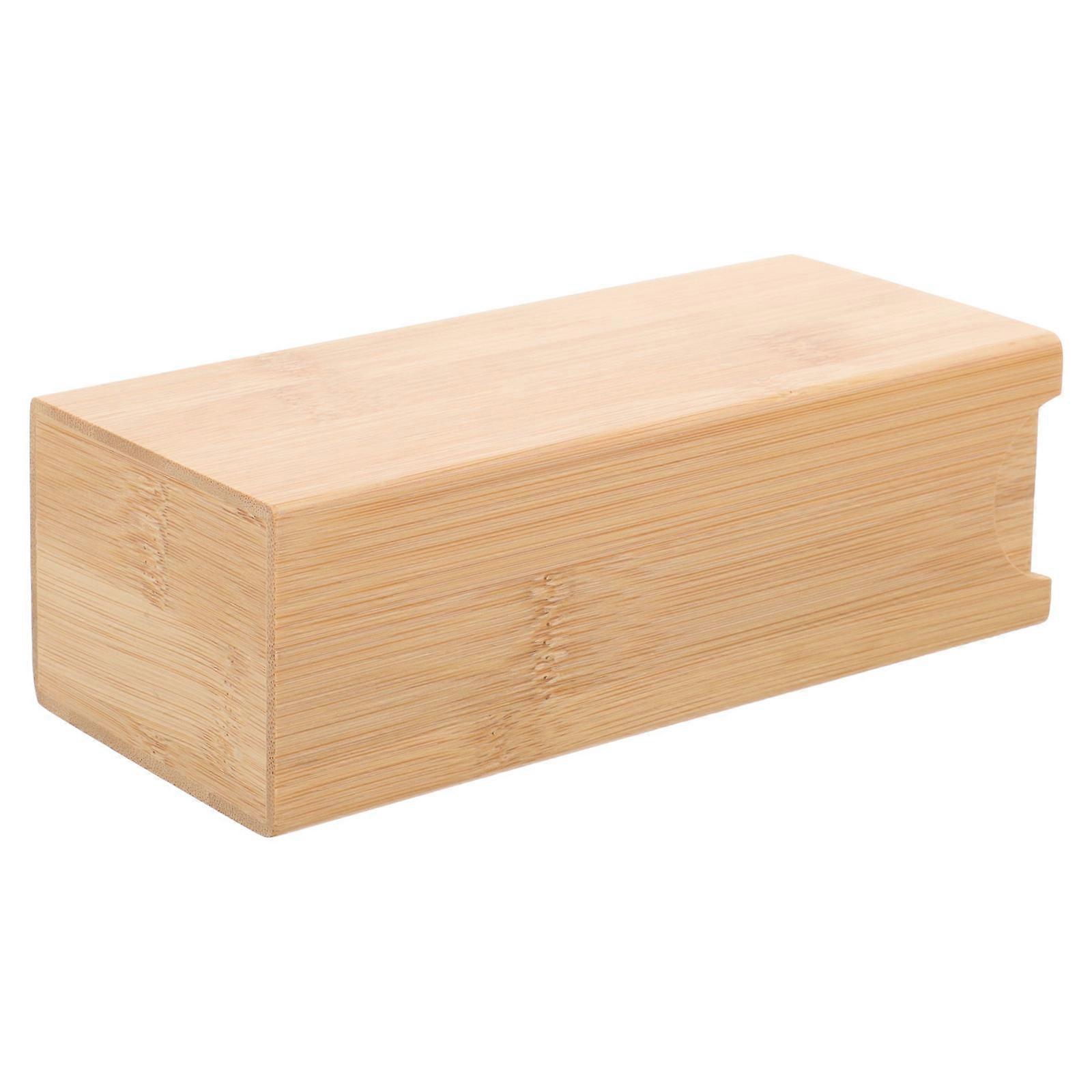 Bamboo Eyeglass Case Hard Shell for Storage 2Pcs Travel Glasses Organizer