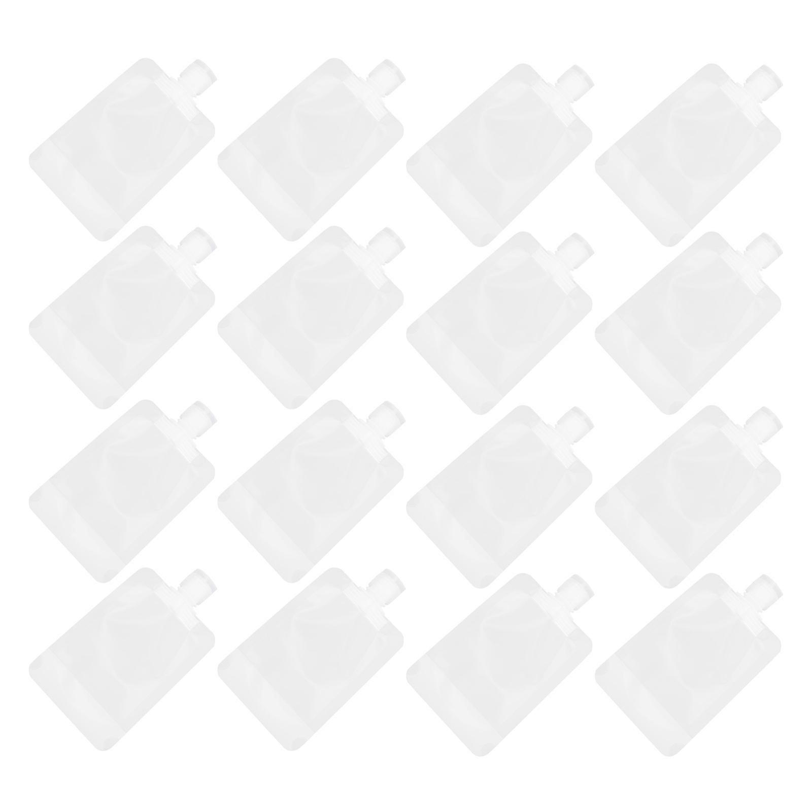 White Empty Squeeze Pouches Travel Lotion Bags for Storage Use 40Pcs