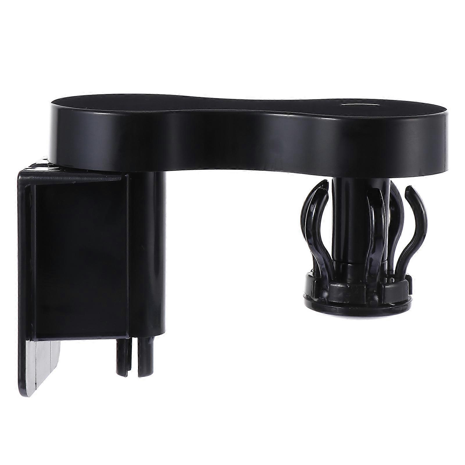 Wall Mounted Storage Shelf Black Plastic for Kitchen Space-Saving Design