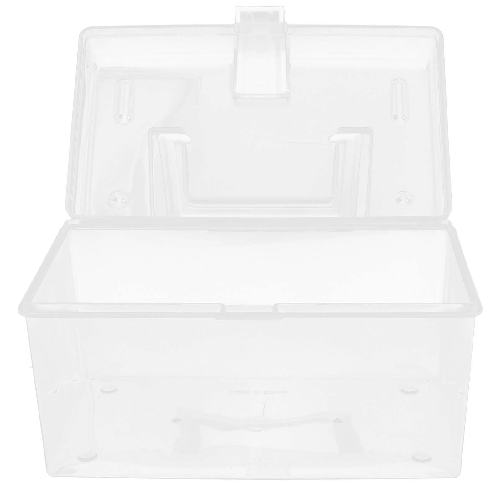 Household Mask Storage Box Plastic Mask Box for Storage Use 2Pcs Transparent