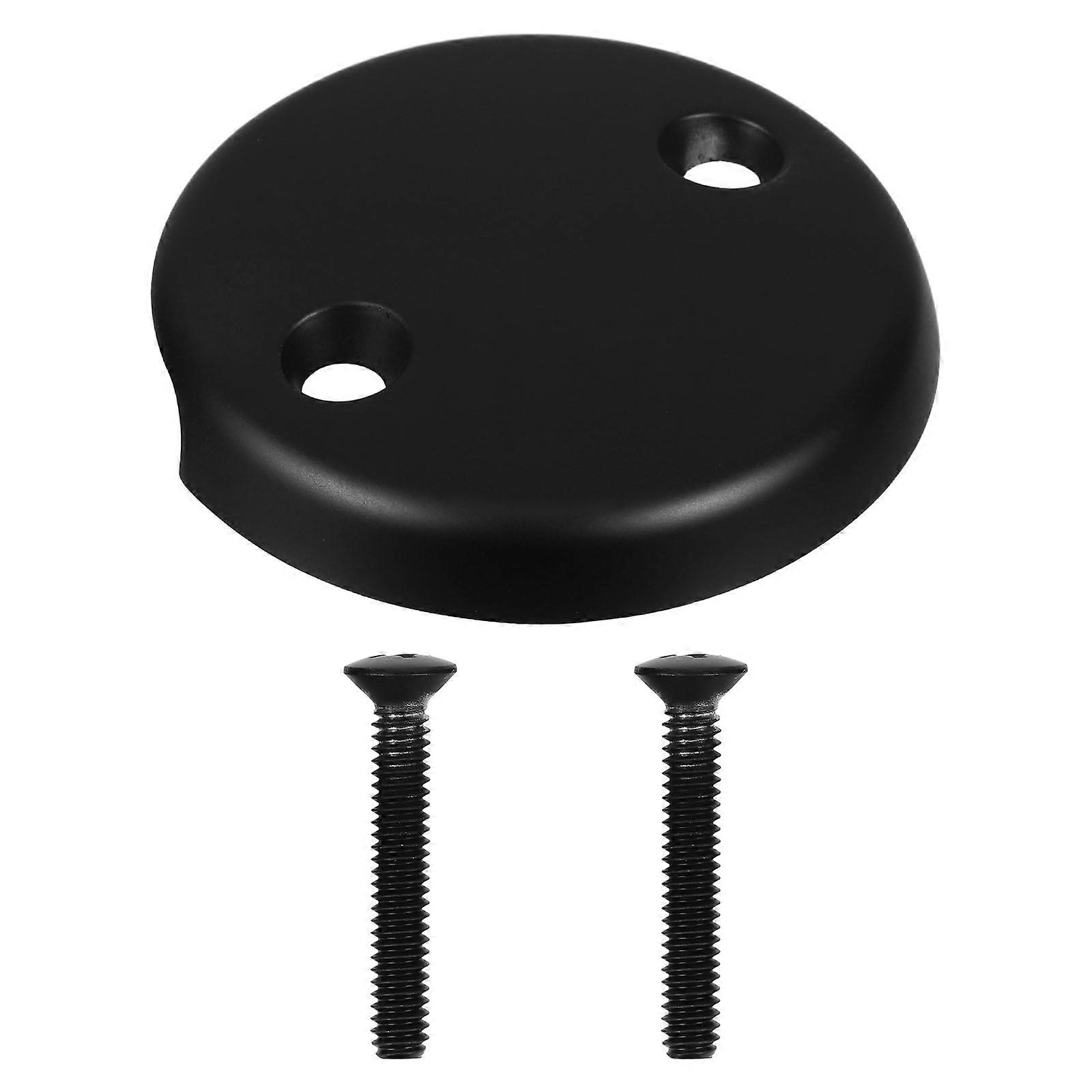 Bathtub Drain Plug Replacement for Quick Drainage 2Pcs Black Zinc Alloy