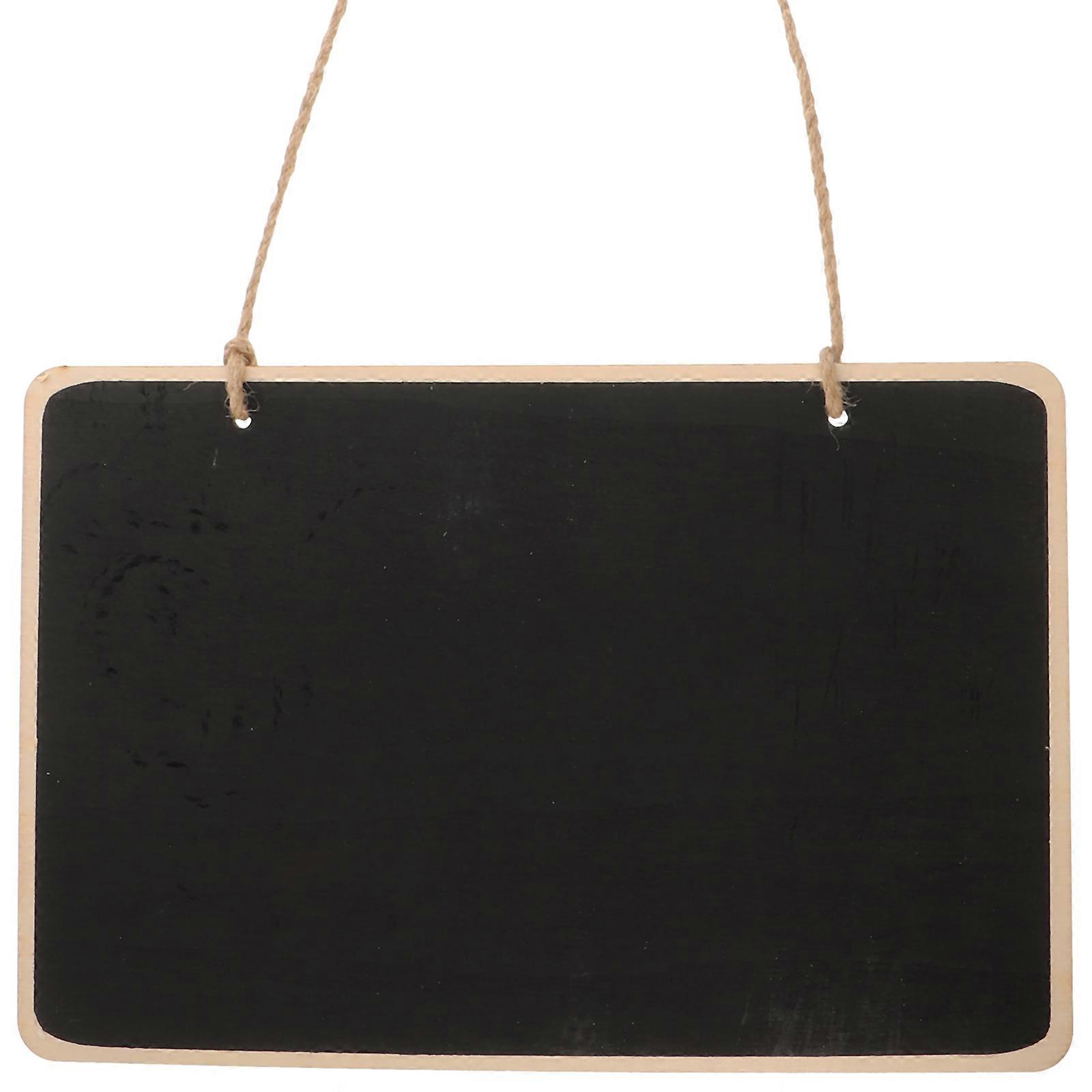 Chalkboard Sign Wooden Hanging Memo Board for Door 4Pcs Set Black