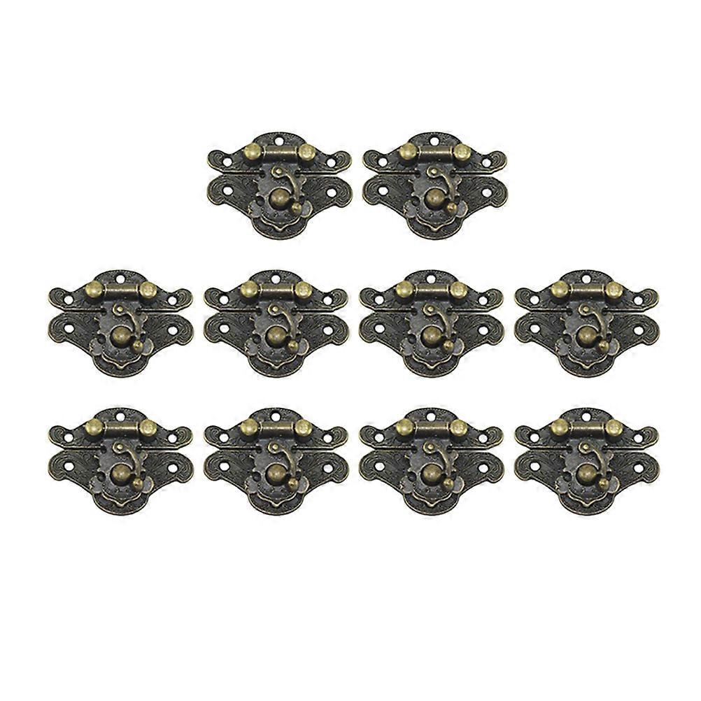 Antique Hasps Lock Retro Design for Wooden Box 10Pcs Gold Alloy Clasp
