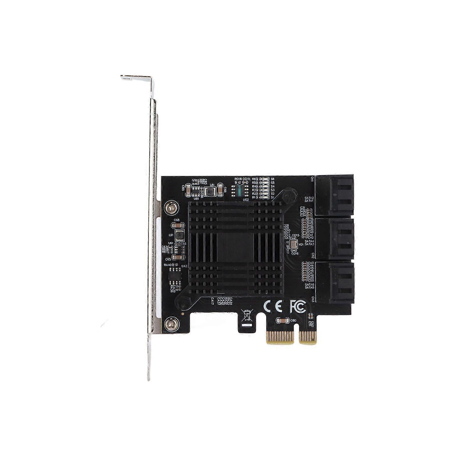 SATA PCI E Card ASM Chip 7 Pin Connection Terminals Expansion Cards Compatible with SATA I/II