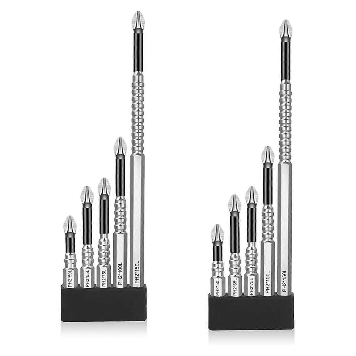 High Magnetic Screwdriver Drill Bit Set, 10PCS Magnetic Drill Bits