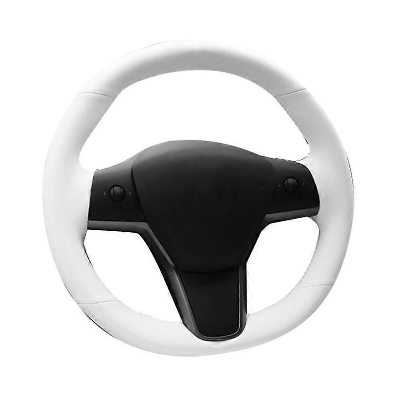 Hand-Stitched Car Steering Wheel Cover for Tesla