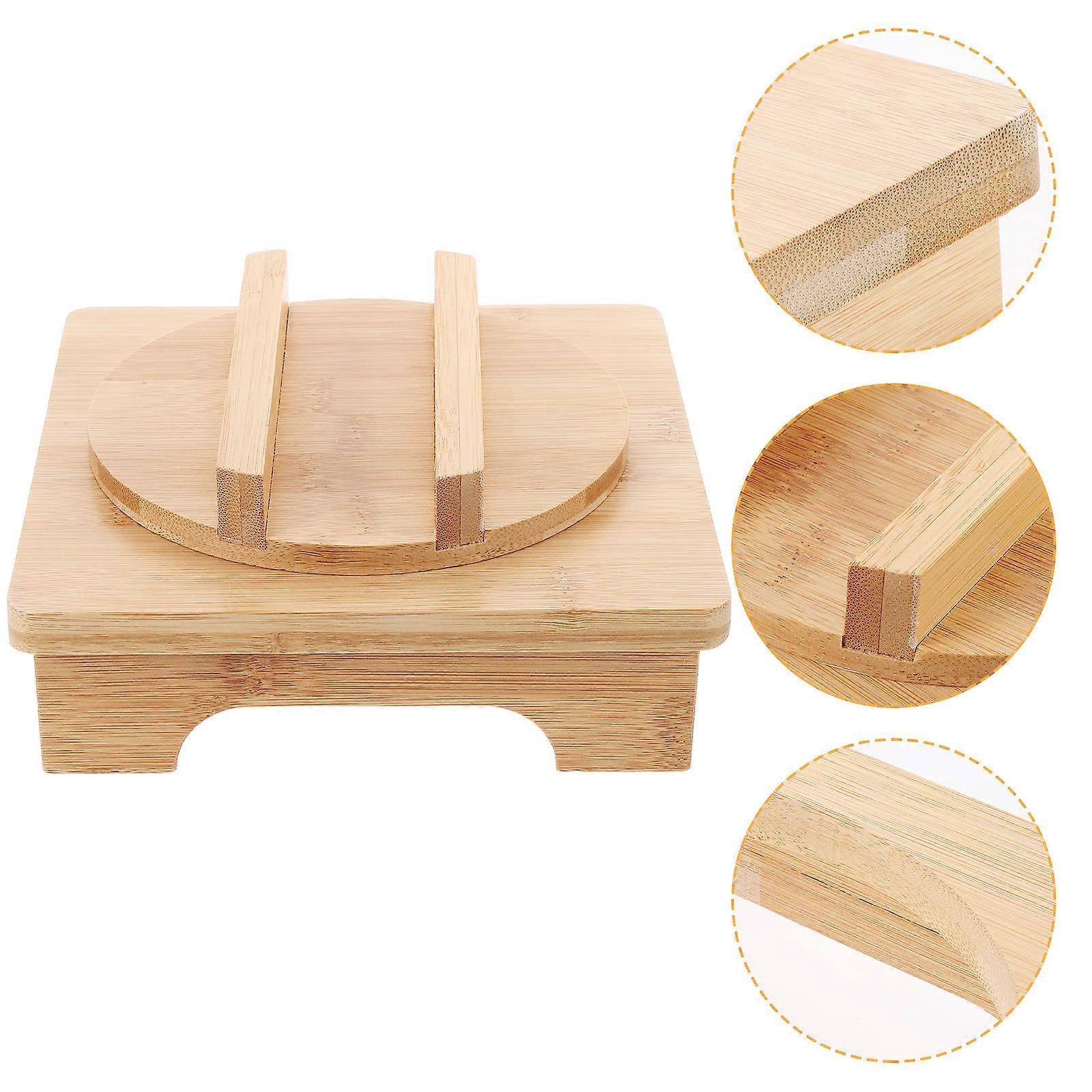 Stone Pot Rack Wooden Casserole Stand for Tabletop Use