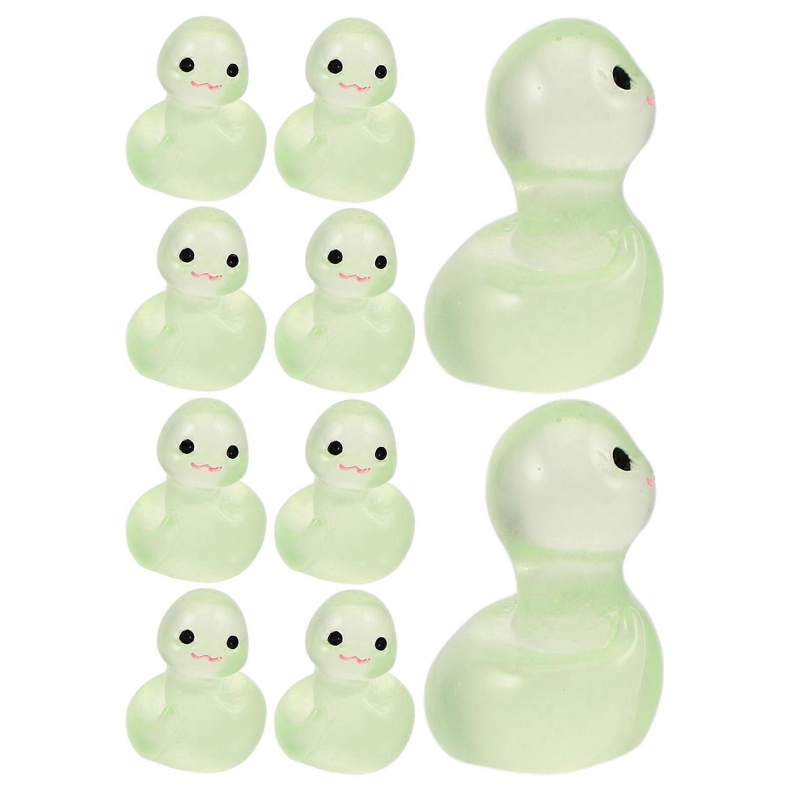 Glow in The Dark Snake Figurine Mini Resin Snake Statues for Car Dashboard 40Pcs