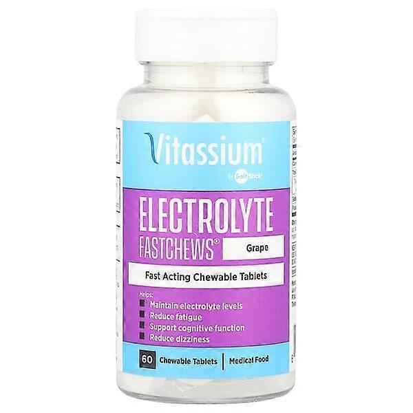 Vitassium, Electrolyte FastChewsÂ®, Grape, 60 Chewable Tablets