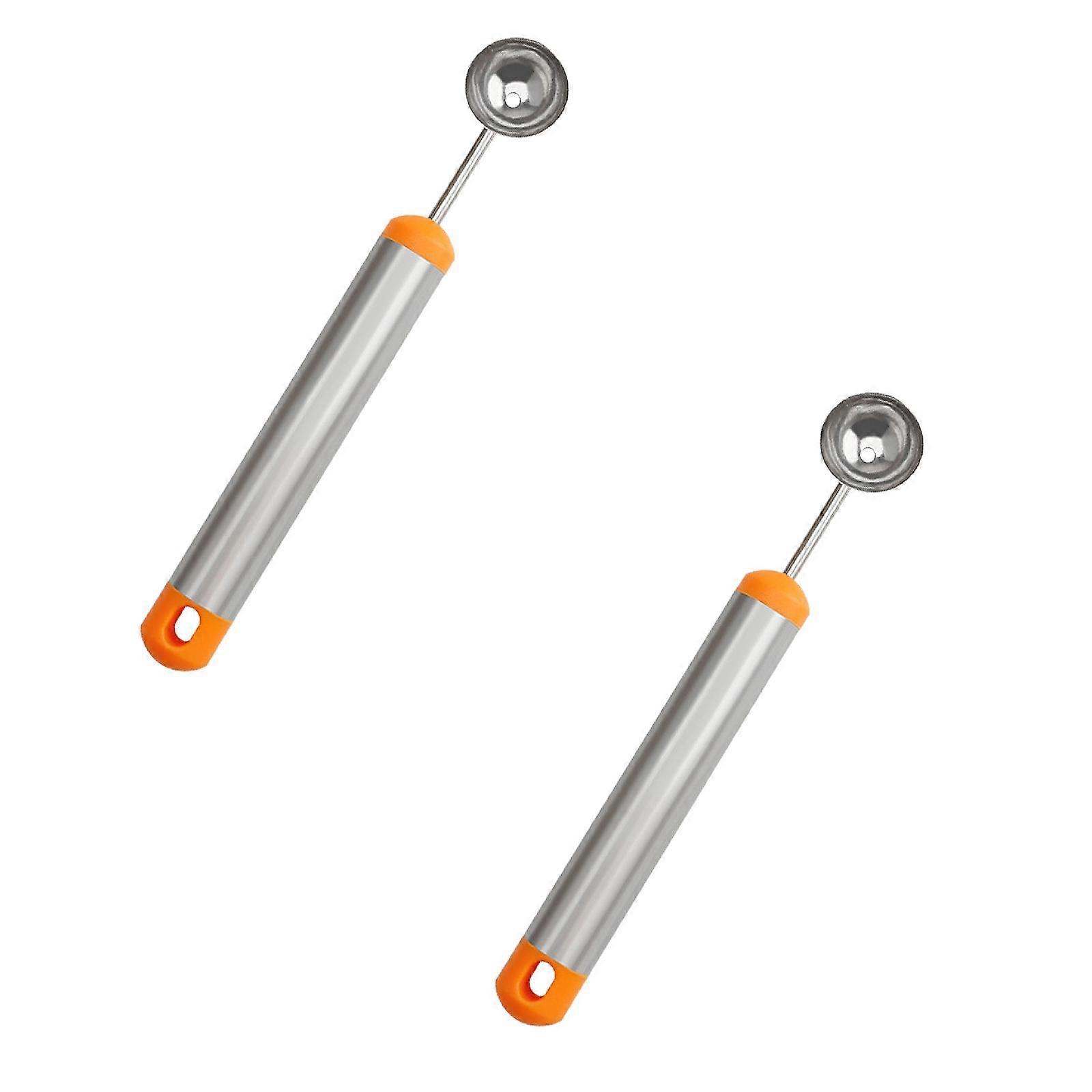 Stainless Steel Ball Digging Spoon Ball Player Fruit Digging Watermelon Spoon *2PCS