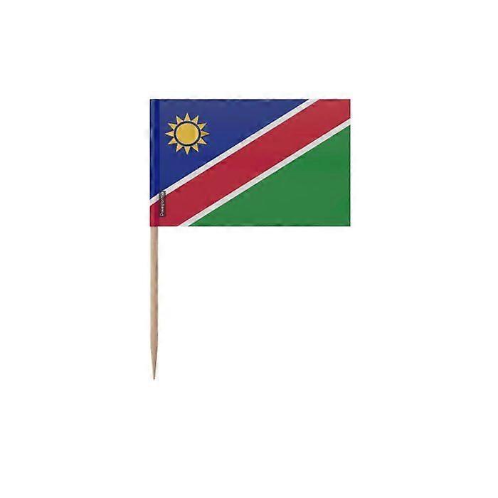 Toothpicks - Namibia - 12 cm - 100 pieces - Adhesive plastic - Bamboo stick - Multicolor