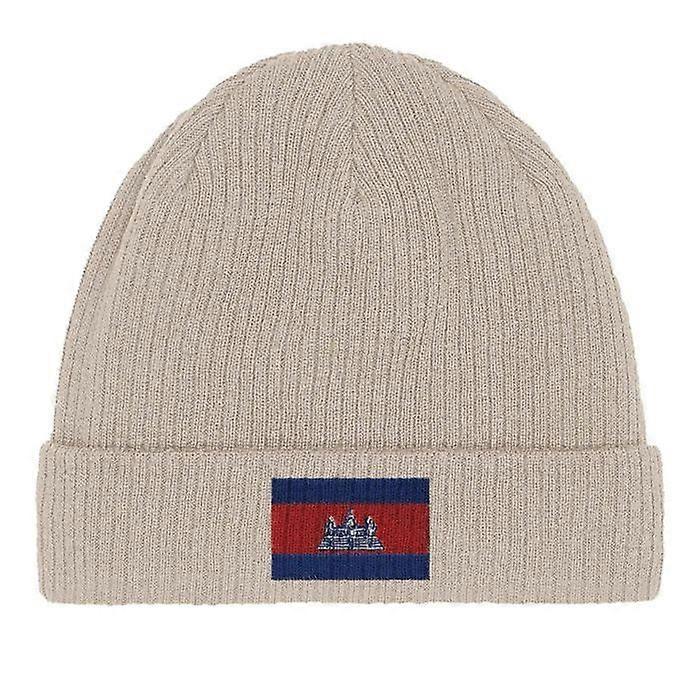 Cambodia Flag Cap in Beige