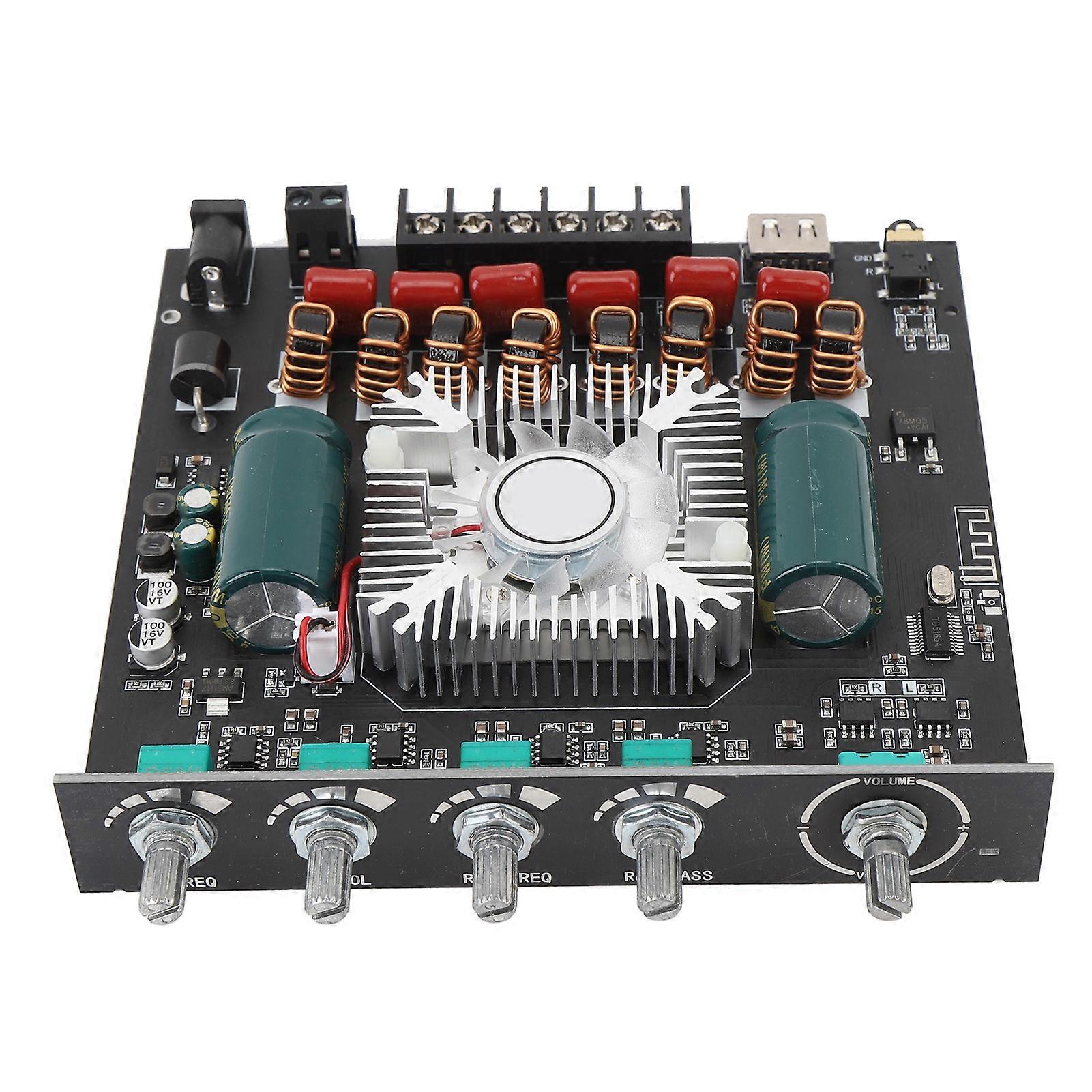 2.1 Channel Bluetooth Power Amplifier Board 220Wx2 350W Treble and Bass TPA3255 Chip Digital Amplifier Board Module with APP Control for DIY Speakers