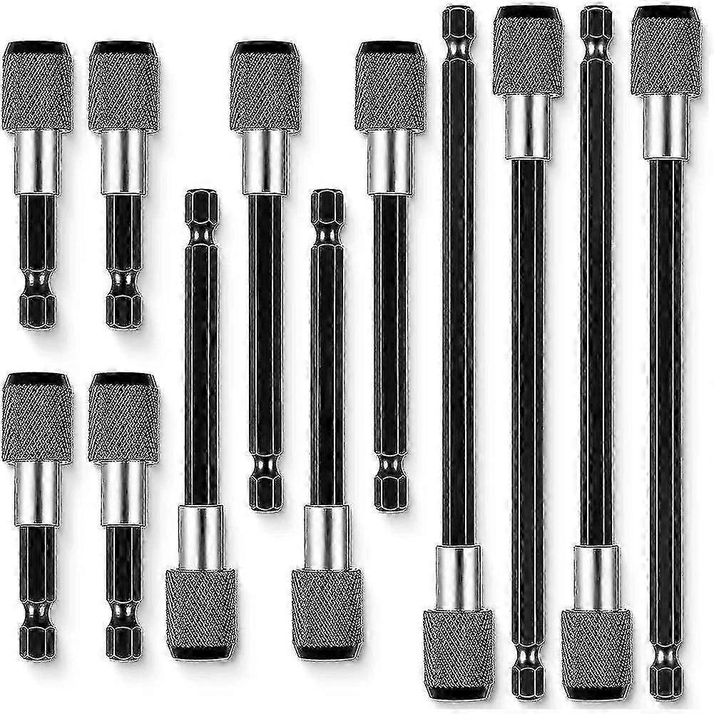 25-26 12 Pieces Drill Extension Bit Holder Bit Extension Driver Extender Quick Release Extension Bit, Ext