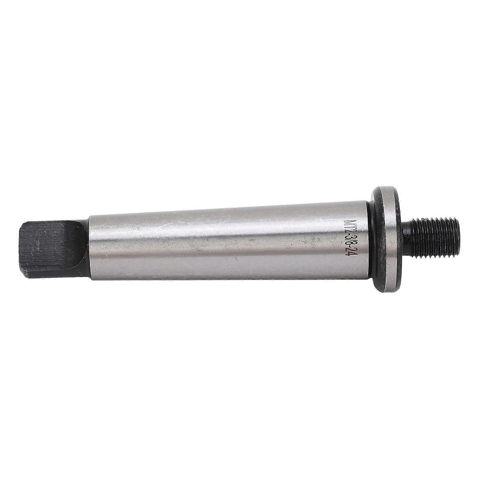 Drill Chuck Arbor MT2 Shank to 3/8in‑24 Threaded Hardened Morse Taper Adapter for Lathe 