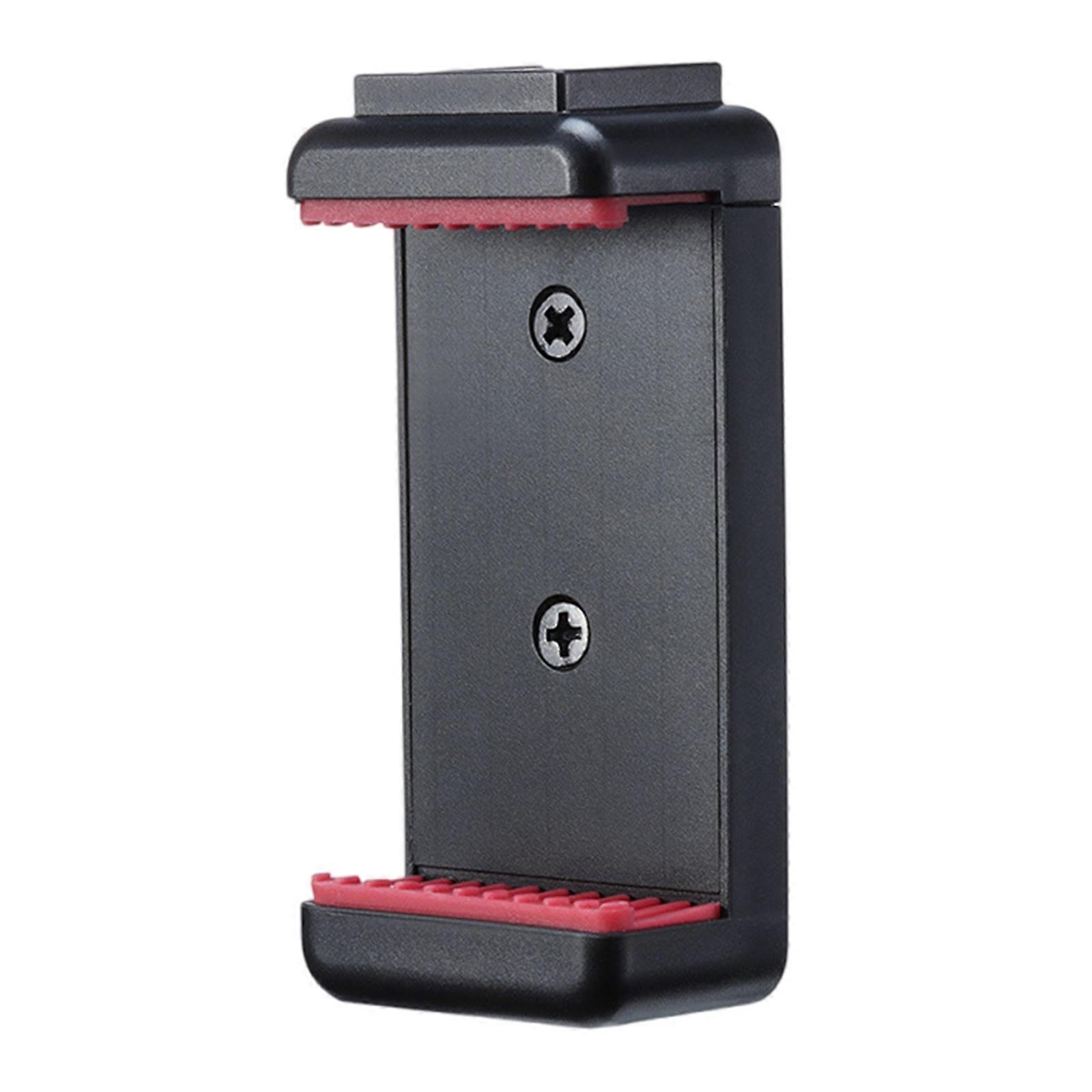 Tripod Phone Bracket Holder with Adjustable Width 56-83mm, Cold Shoe Easy Adjust Clamp for Lights Additional Camera Gear Multicolor