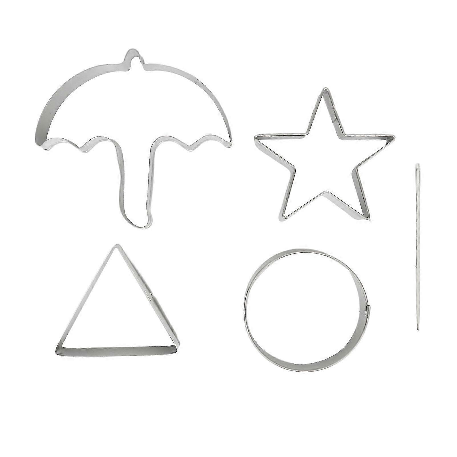 Κορεατικά εργαλεία παραγωγής καραμελών ζάχαρης με καλούπια μπισκότων από ανοξείδωτο χάλυβα 6Pcs