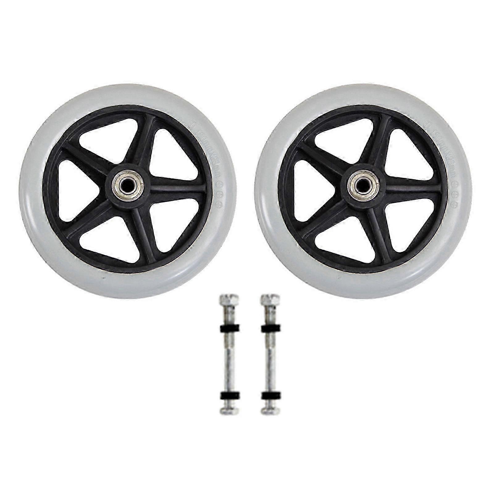 Front wheelchair wheels 6/7/8 inch solid tire replacement for medical equipment