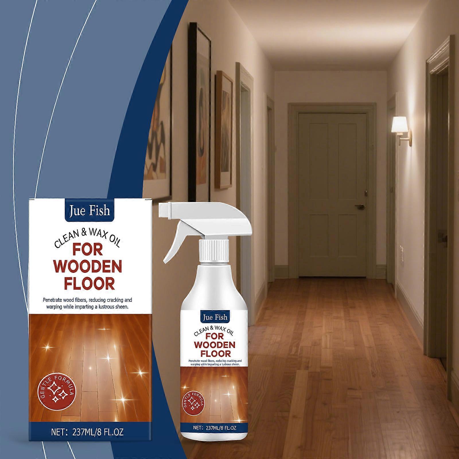 Jue Fish Wood Floor Polishing Spray, Cleaning And Maintenance Of Solid Wood Composite Floor, Removing Stains Without Leaving Marks, Brightening