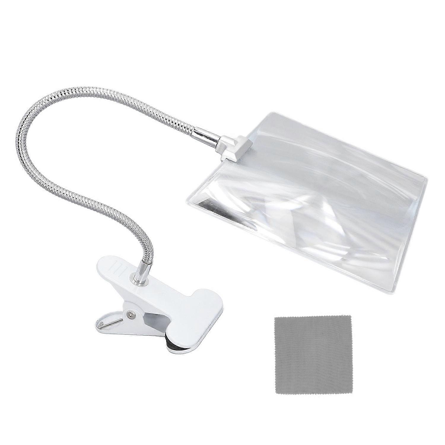 4X Large Page Magnifying Glass Full Page Viewing Area Magnifier with Flexible Gooseneck for Seniors 