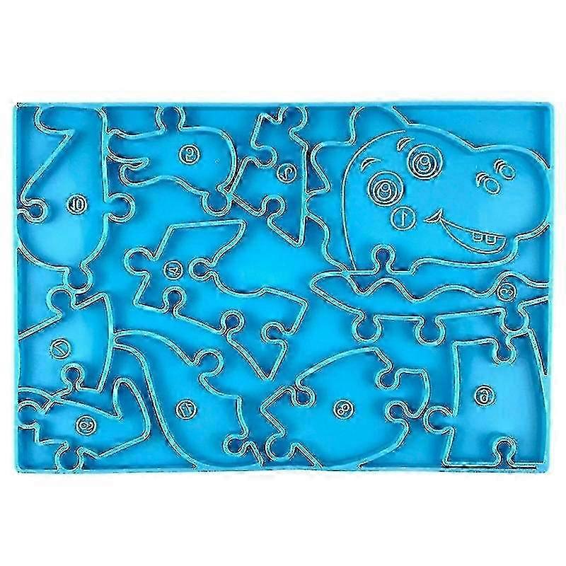 Crocodile Dinosaur Puzzle Resin Mold Puzzle Game Epoxy Resin Casting Mold