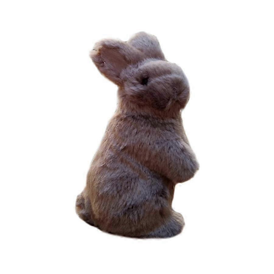 White Standing Rabbit Doll, Simulation Animal Model, Kids' Playmate, Easter Decor 2025