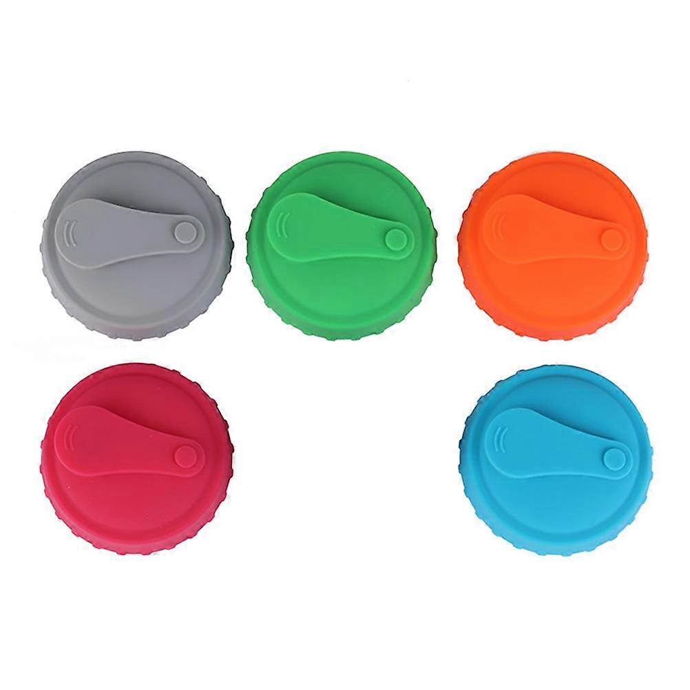 5pcs Soda Can Leak-proof Caps Reusable Soda Can Covers Silicone Can Sealing Lids