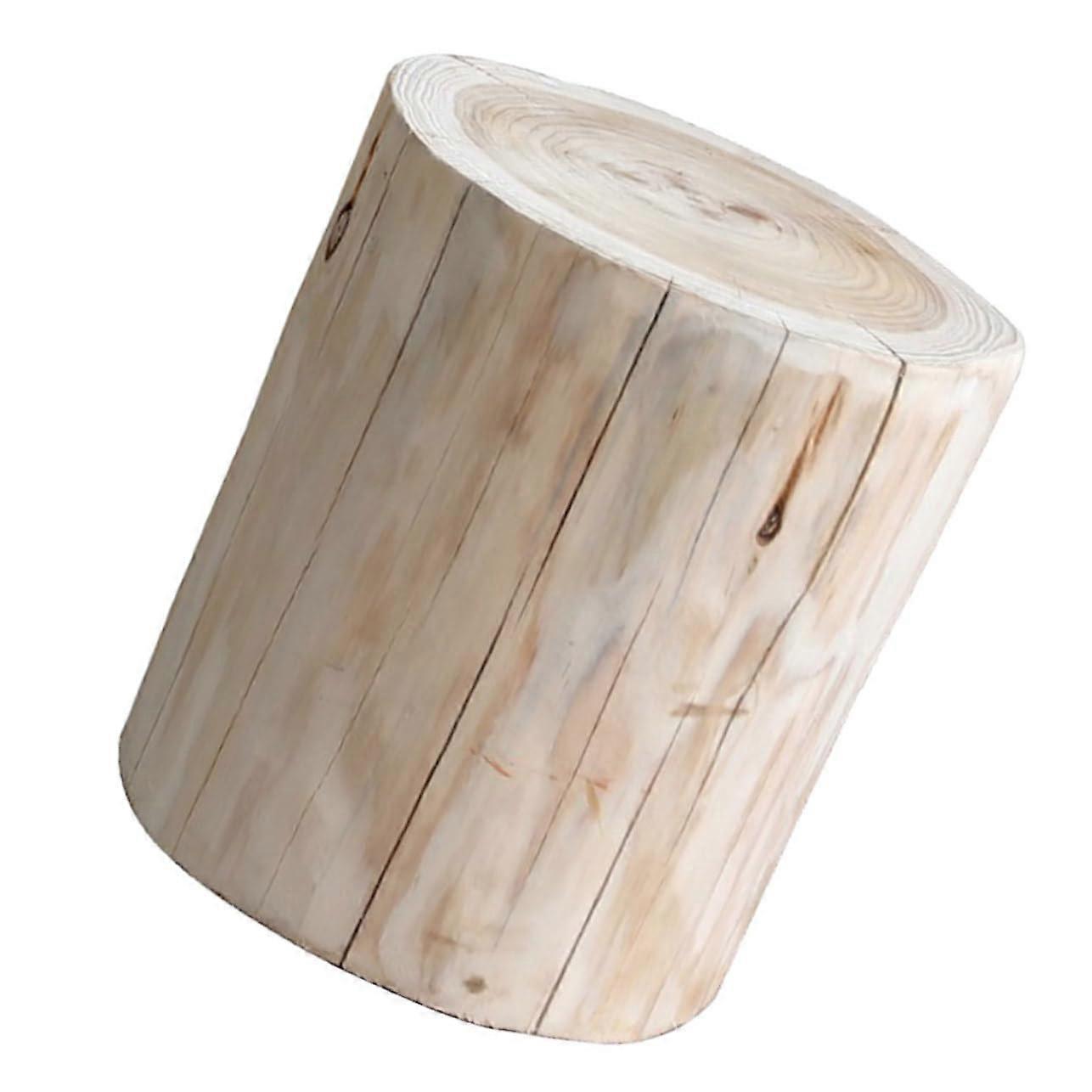 Solid Wood Rustic Stool for Shoe Changing, Bedside or Entryway Seating, 25cm Height