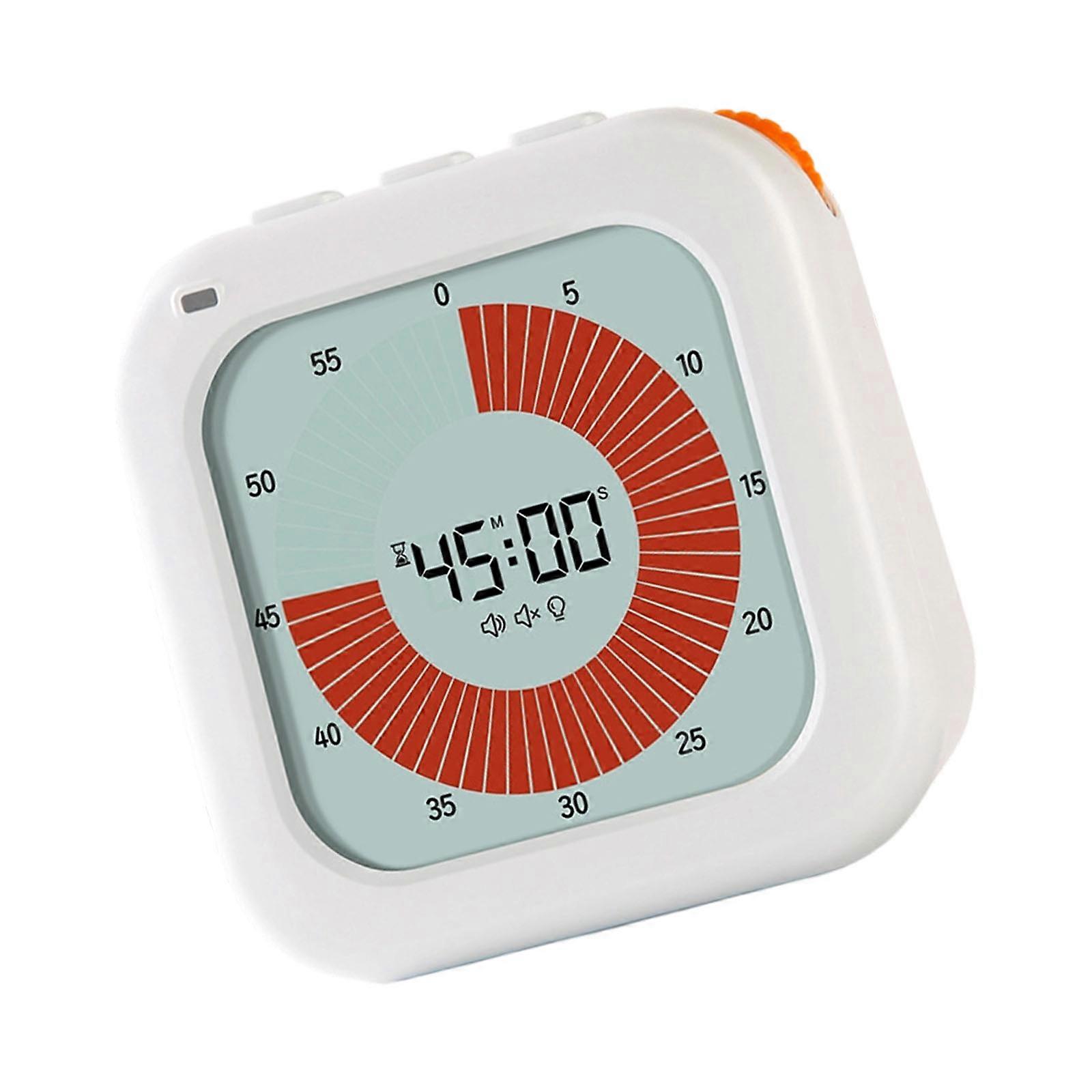 Quiet Countdowns Timers For Classroom Home Office Kitchen Learning Tool With Visual Oranges Rings Display  White
