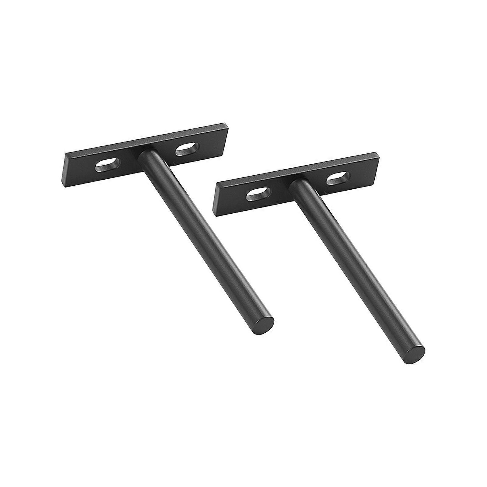 2Pcs Iron Wall Brackets Concealed Shelf Support Rustproof Heavy Duty Floating Shelf Brackets Furniture Hardware Multicolor