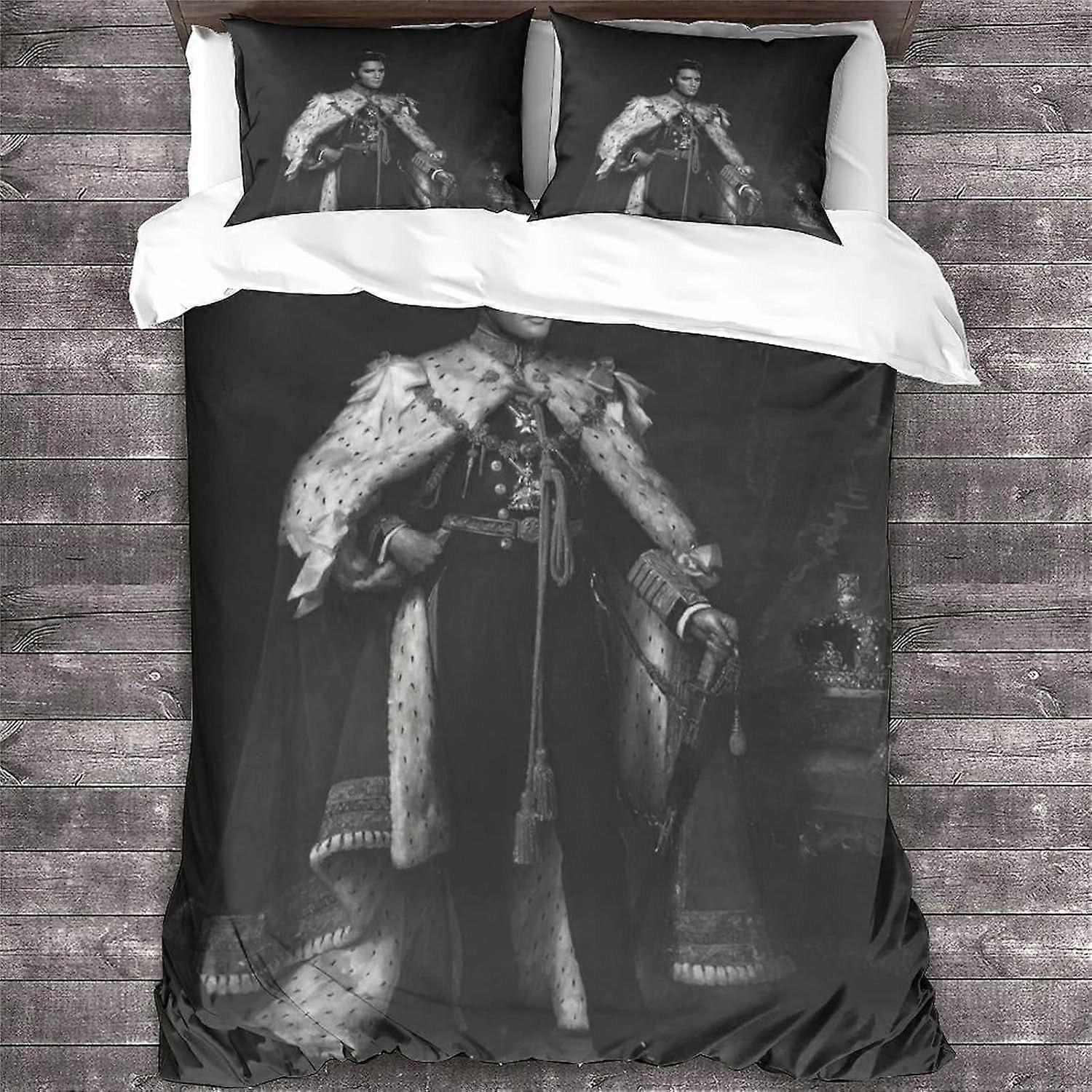 Elvis Presley Roupa de Cama Set Rock 'n' Roll Edredom Capa Cantor Edredom Bonito Capa Edredom Macia com Zíper de Metal Duplo
