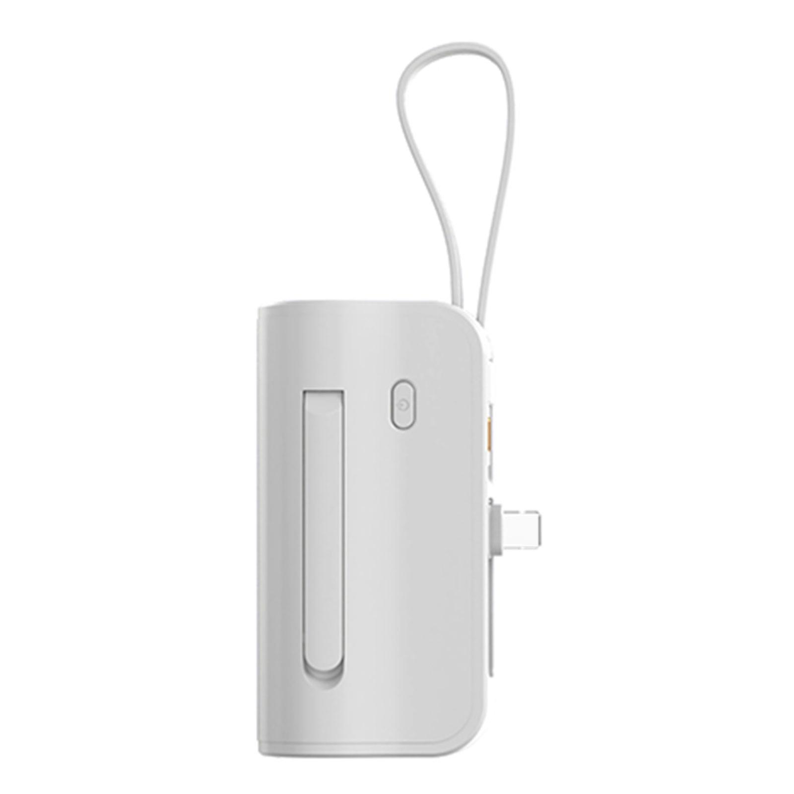 Universal 21700 Battery Charger Case Double Outputs Intelligent LCD Display Lightweight Mobile Power Supply Box No Battery  White