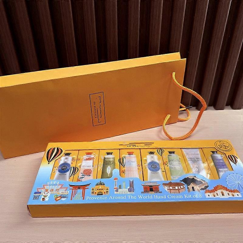 Women's hand cream gift set, specially designed for dry, chapped hands, travel size, made in France, with a natural organic shea butter formula.