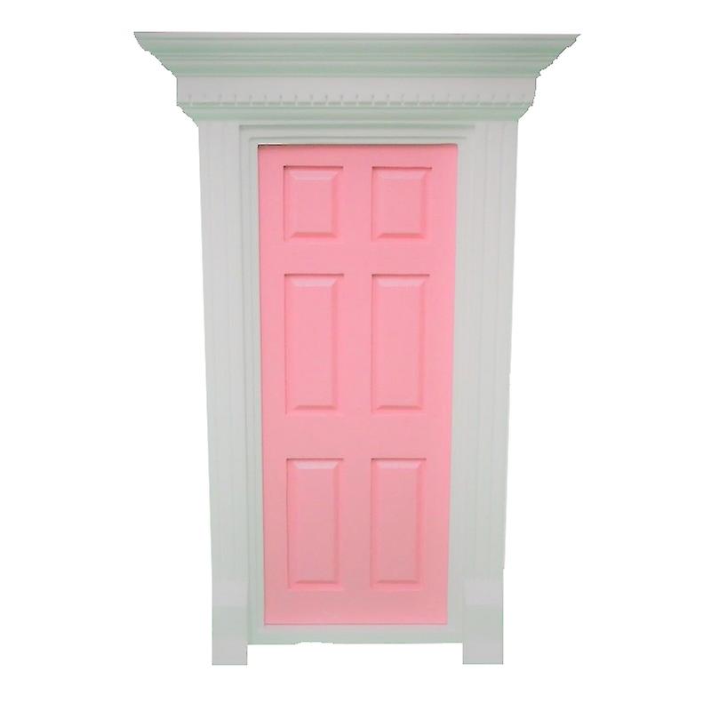Dolls House Pink Georgian Front Door With Dentil Detail 1:12 Scale