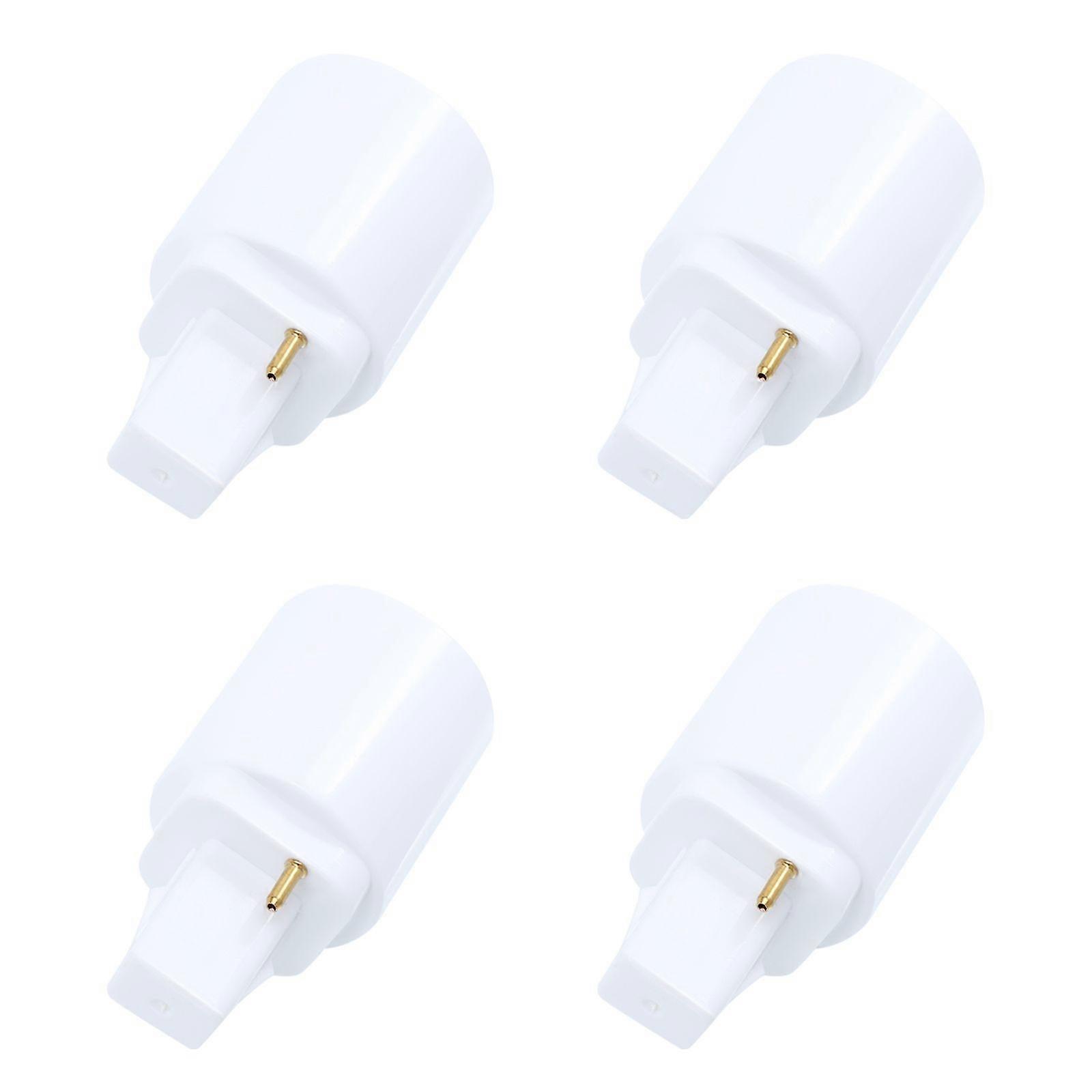 4pcs Professional G24D to E27 2 Pin Light Bulb Socket Adapter Light Holder