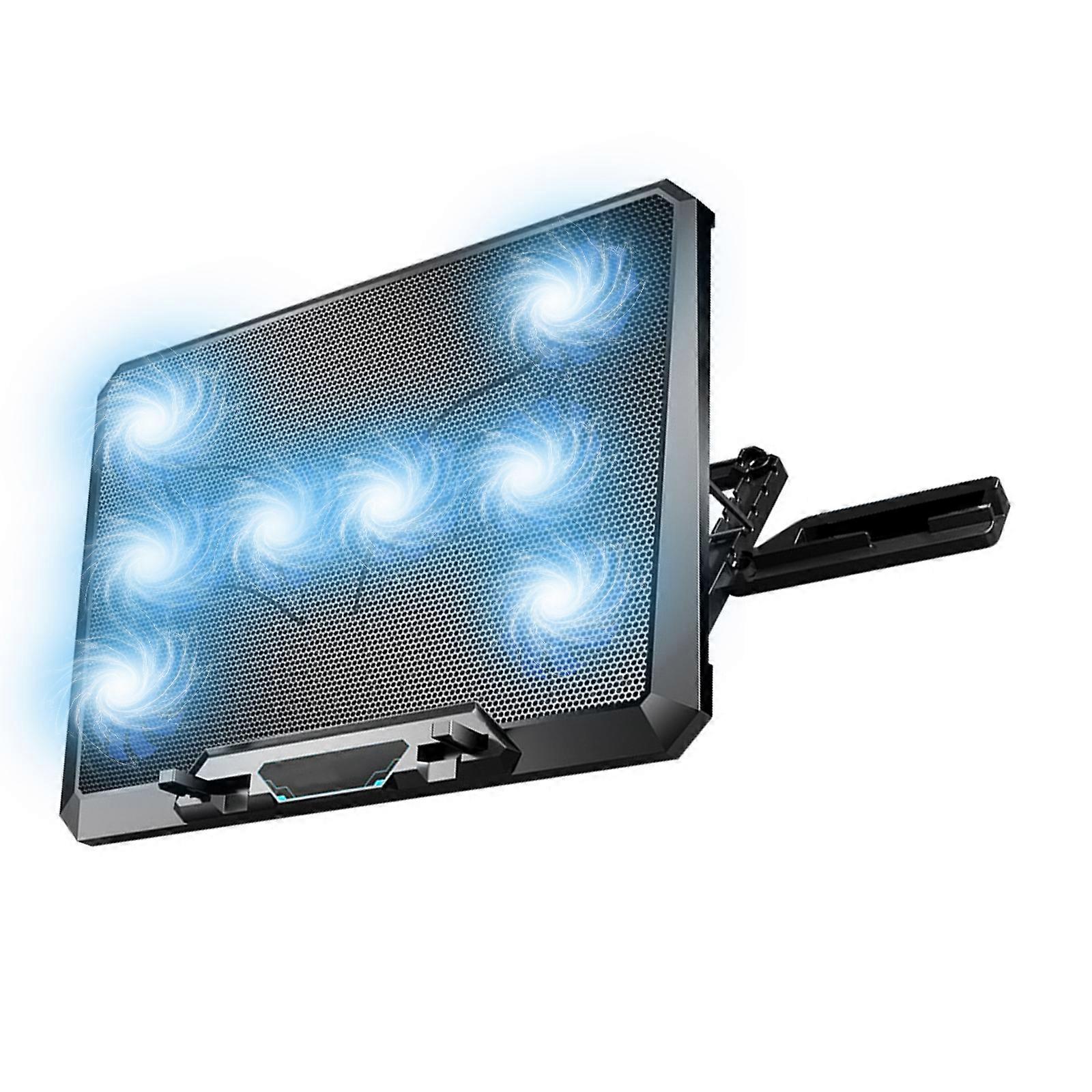 Laptop Cooling Pad PC Fan Cooling Notebook Stand Computer Cooling Bracket 8 Quiet Fans PC Radiator with Phone Stand Multicolor