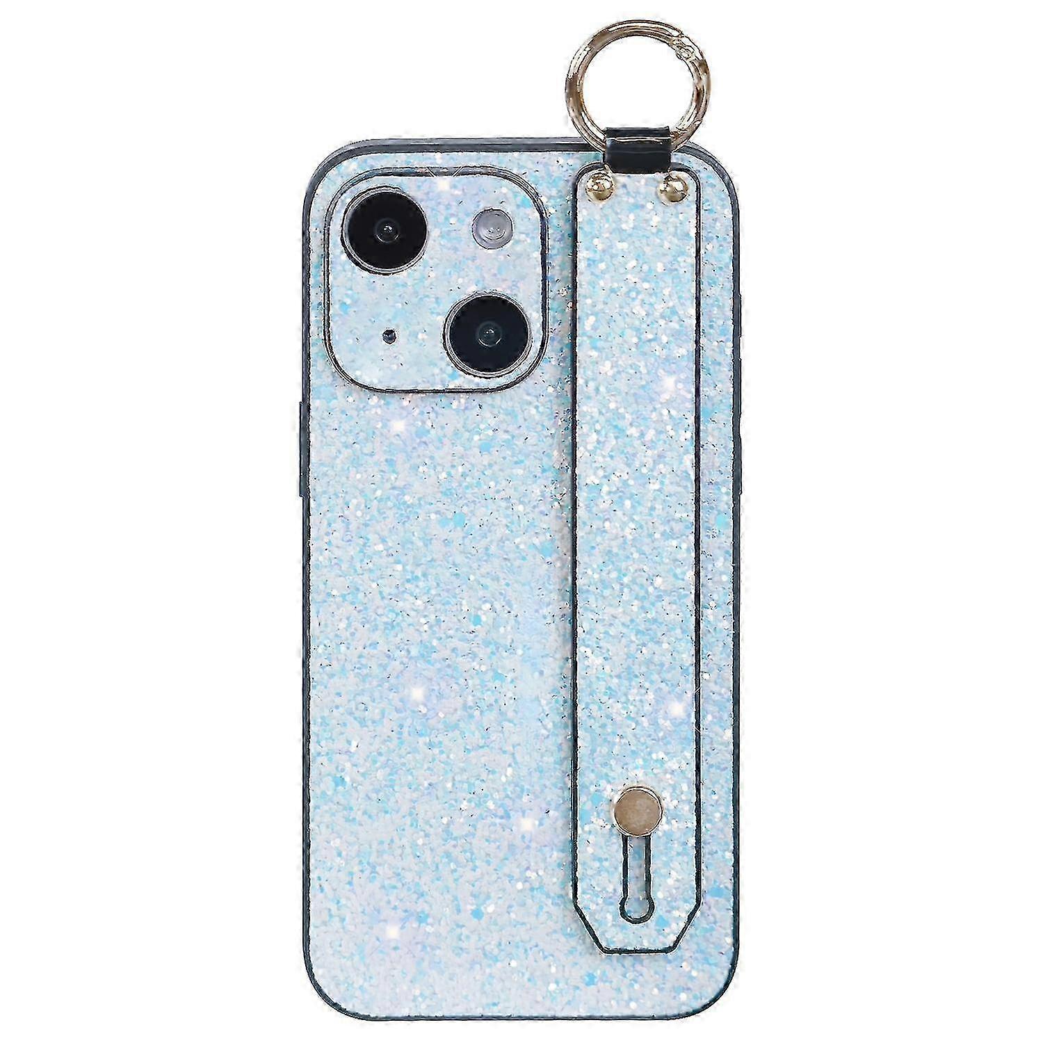 Flash Diamond Wristband Phone Case For iPhone 15 Plus