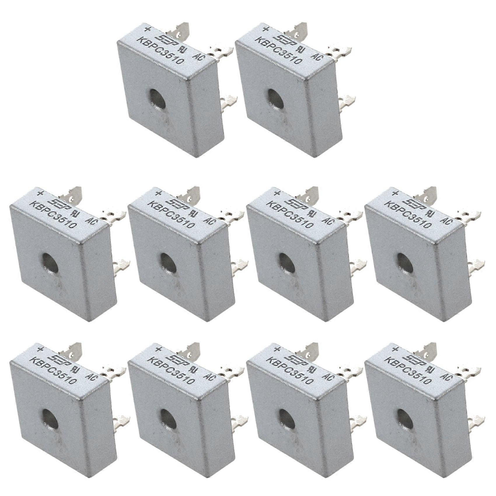 10X KBPC3510 35A 1000V Single Phase Square Diode PCB Bridge Rectifier