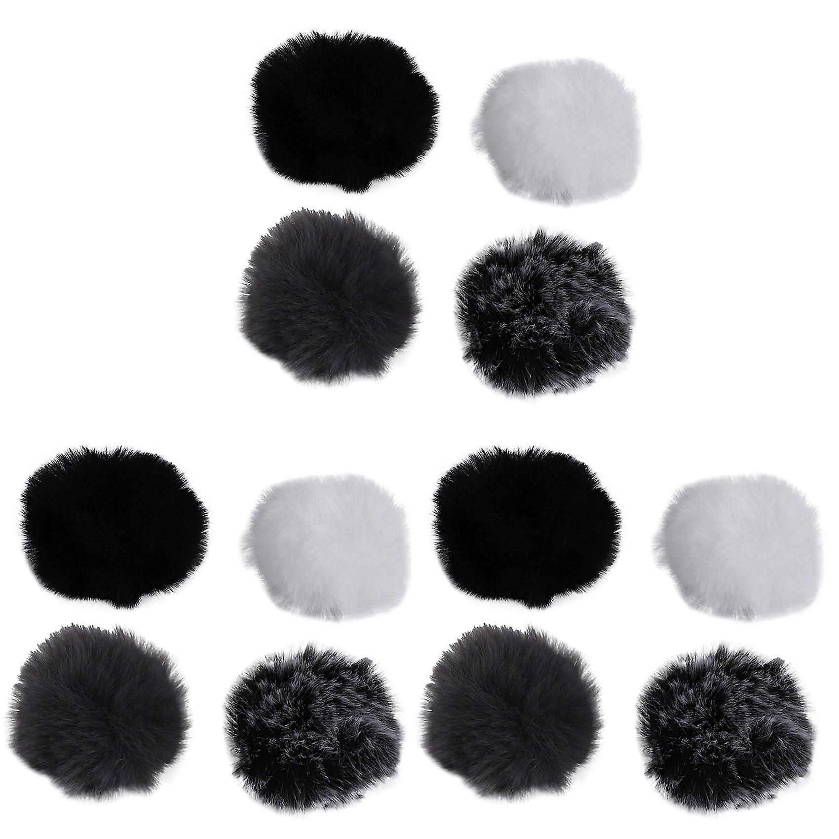 3X Universal Lavalier Microphone Windscreen Fur Windshield Wind Muff Soft for Lapel Lavalier Mic 5mm