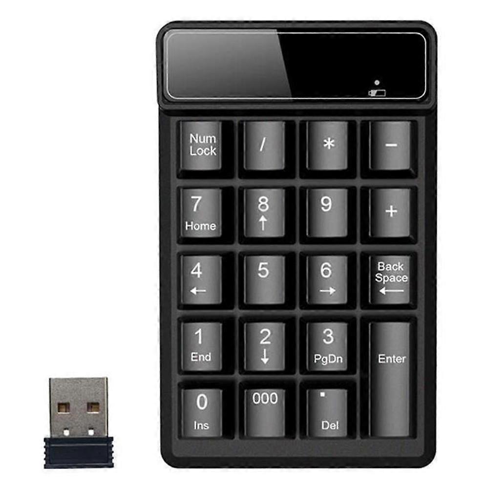 jixopn 2.4G USB Wireless Mini Digital Keyboard 19 Keys Number Keypad for Desktop Laptop