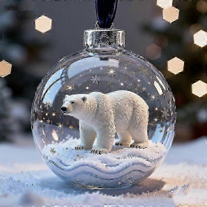 Julgranskula med höglandskon för semesterns skull, tema djurliv