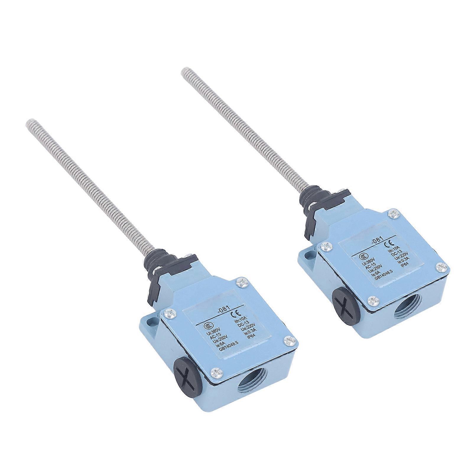 2 Pcs Momentary Limit Switch for CNC Milling Machine & 3D Printer with Flexible Coil Spring Rod