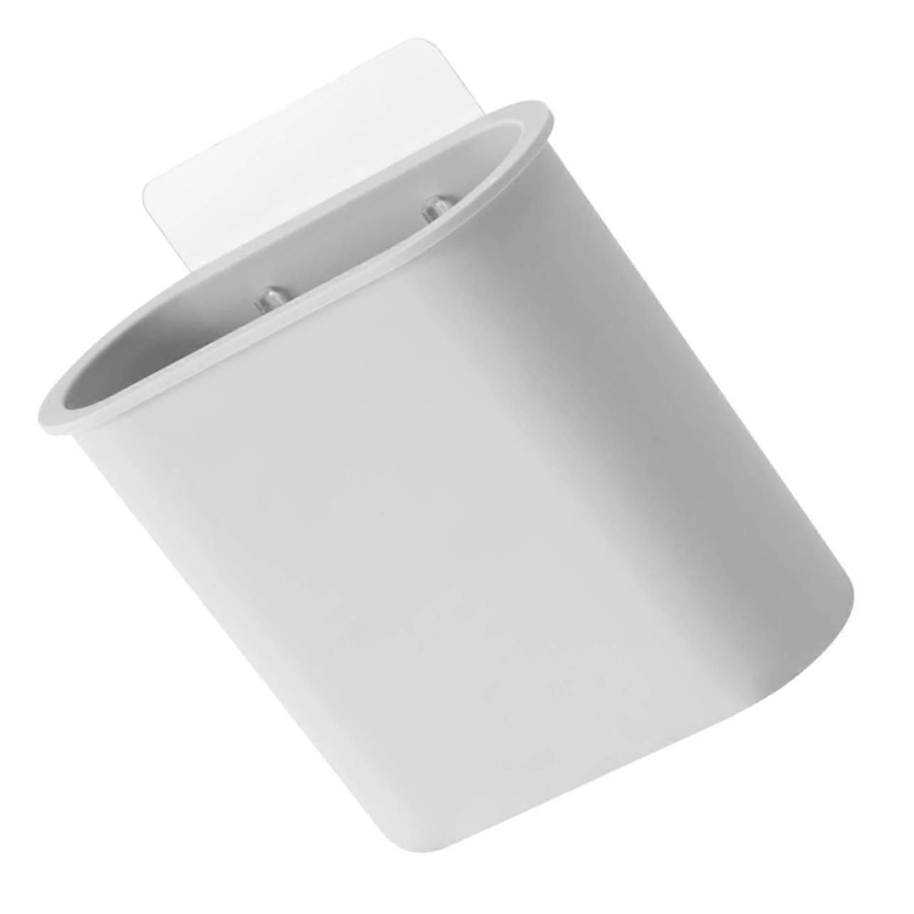 Wall Mounted Toothbrush Holder with Drain for Electric Toothbrush and Toothpaste Storage Gray