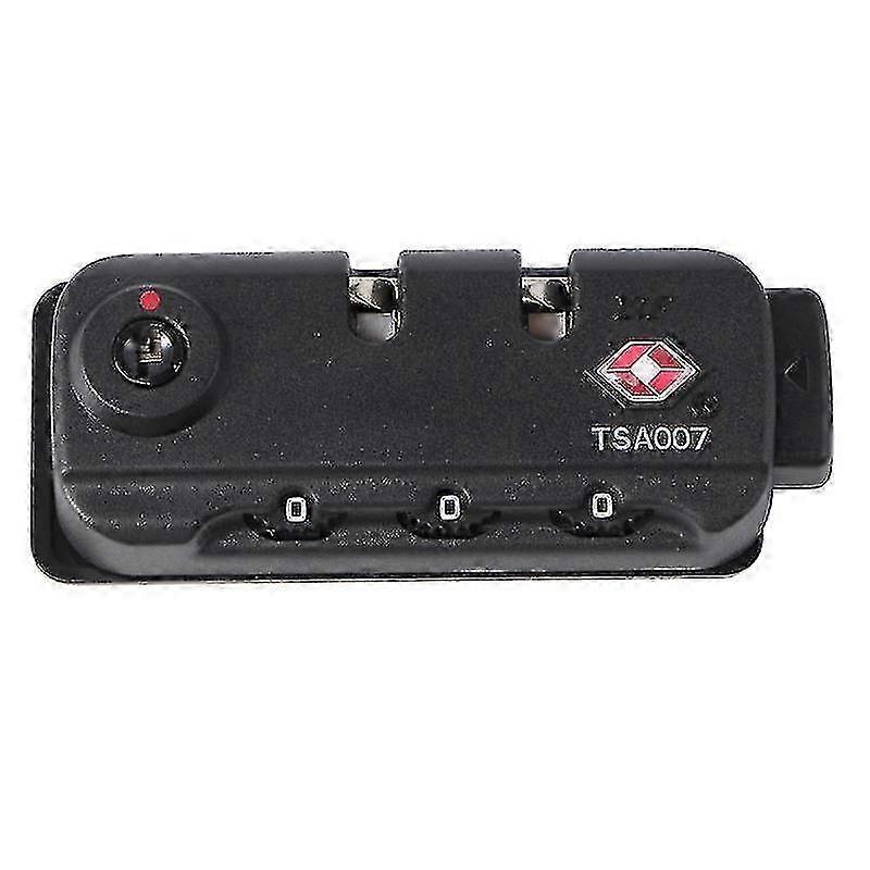 Customs Lock Tsa007 Authentication Password Lock Fixed Safety Lock Zipper Bags Lock Black-youxiu p