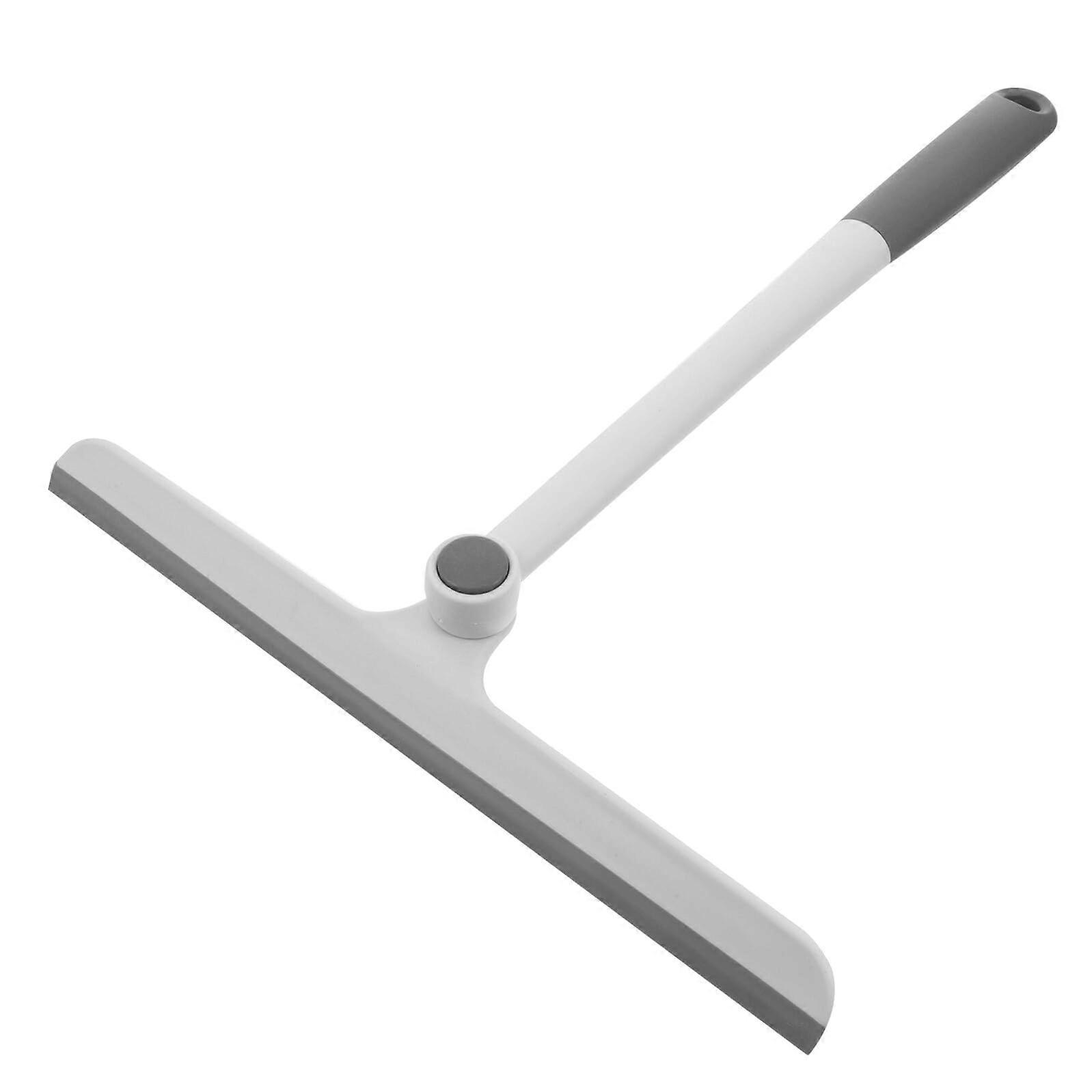 Glass Squeegee with Ergonomic Handle and TPR Blade for Window, Car, Shower and Display Cleaning  Grey White