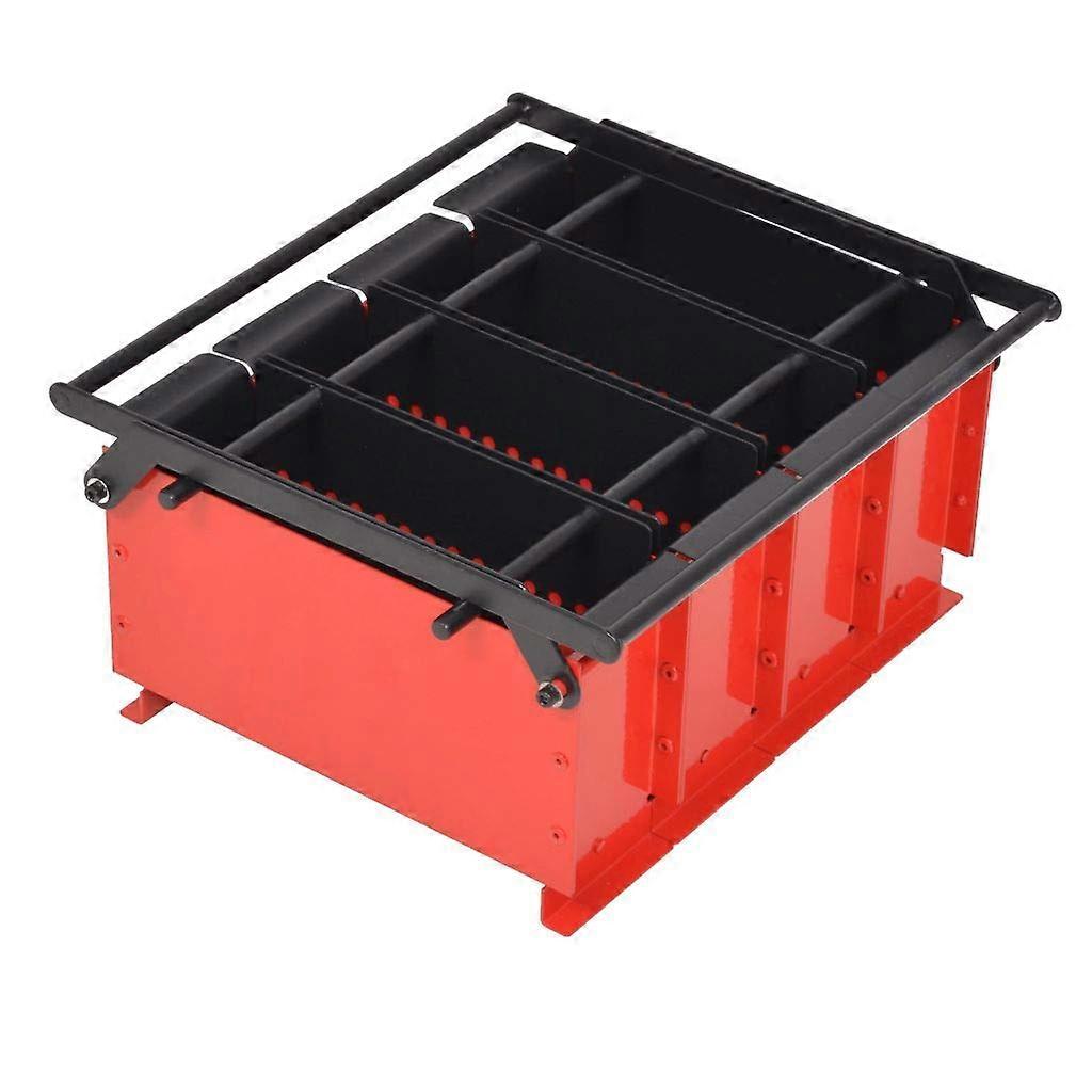 Paper Log Briquette Maker Steel Black and Red 15x12x7 in for Recycling Firewood