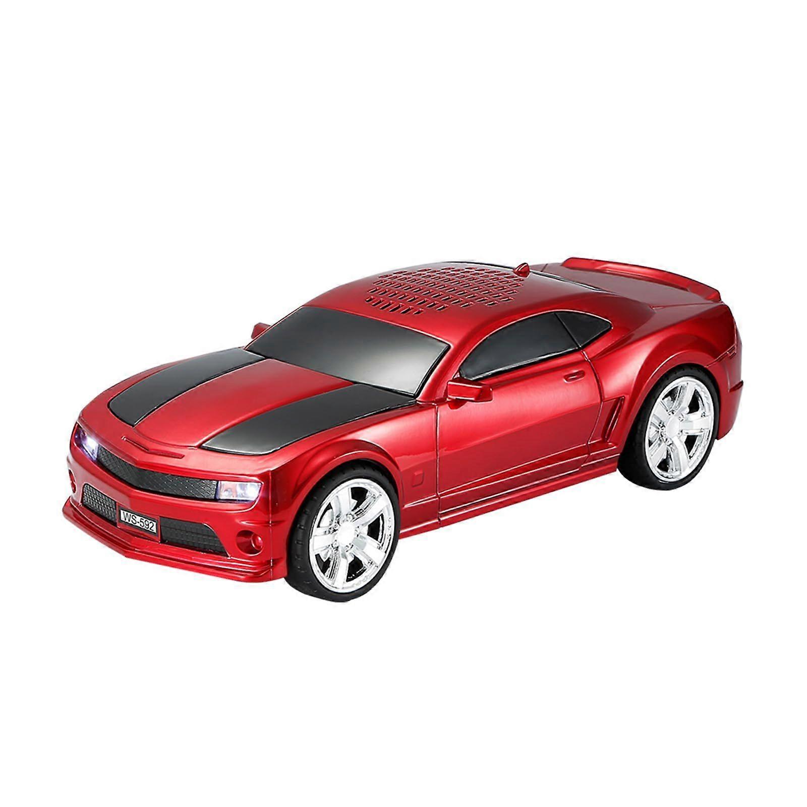 Supercar Model Wireless Speaker with TWS Stereo Sound, FM Radio & Dynamic LED Lights, USB/TF Playback and Hands-Free Calling, for Home Desktop Decor, 