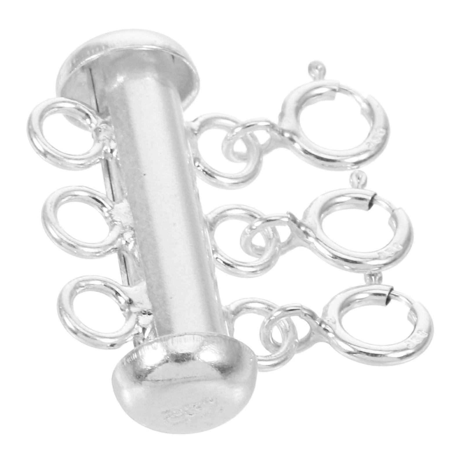 Silver Necklace Clasp Layering Connector for Multiple Necklaces