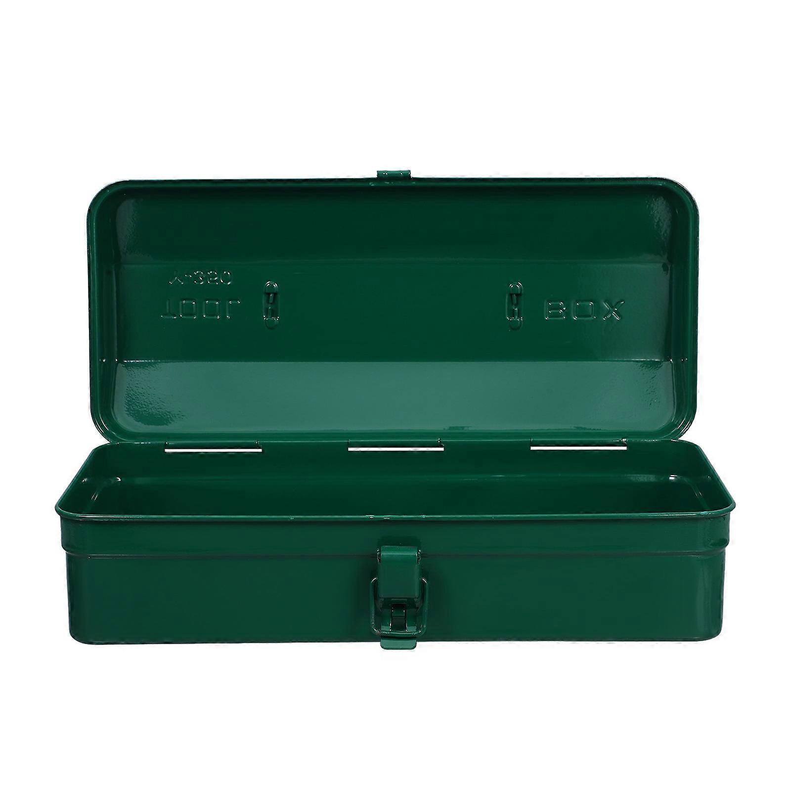Tool Box Kit Set Complete Green With Lock Storage Portable Large Capacity Metal Sheet Diy Projects 1Pack