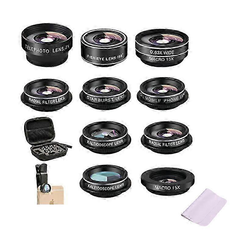 Universal Phone Camera Lens Kit with Wide Angle and Macro for Smartphones